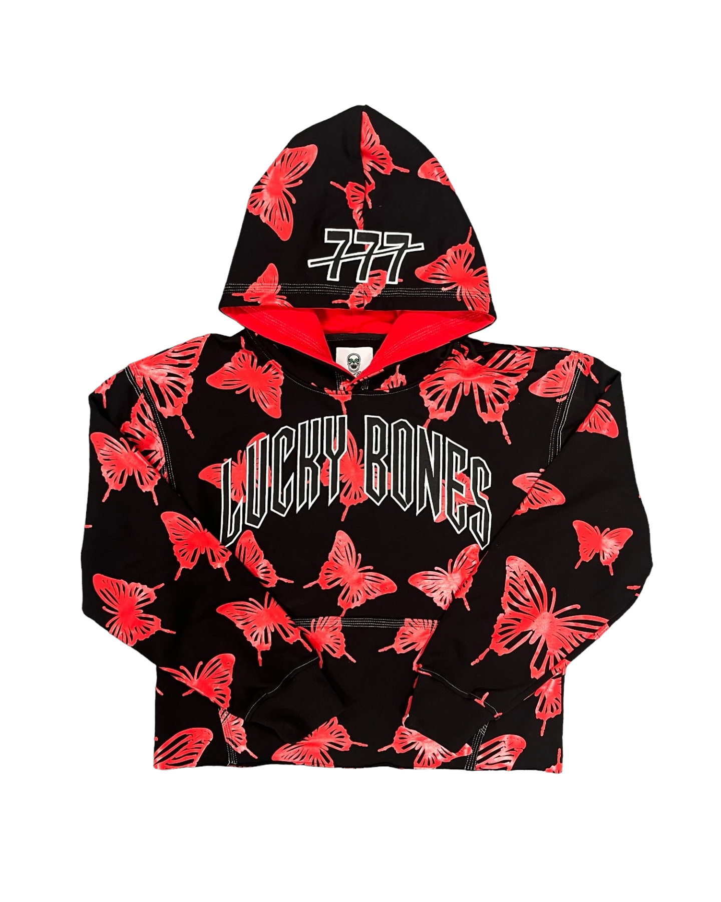 Red “Butterfly Bones” Hoodie