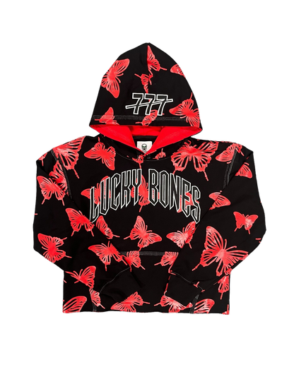 Red “Butterfly Bones” Hoodie