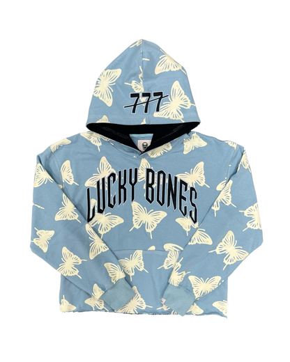 Blue “Butterfly Bones” Hoodie