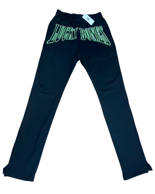 “ green Laser “ flared Sweats